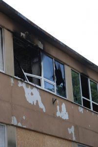 Keila vana koolimaja põlenud klassiruumid